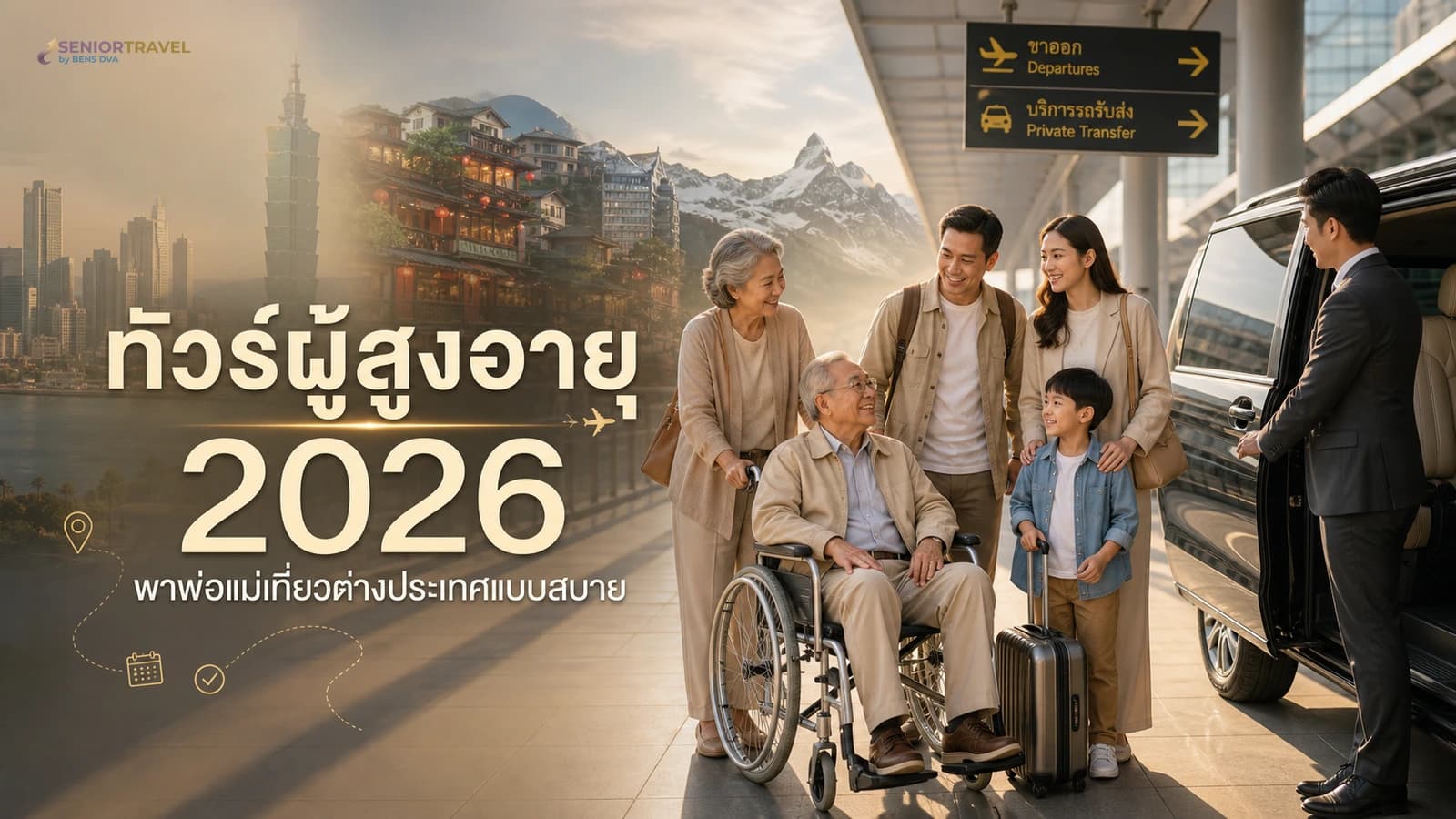 คู่มือทัวร์ผู้สูงอายุ 2026 พาพ่อแม่เที่ยวต่างประเทศแบบสบาย