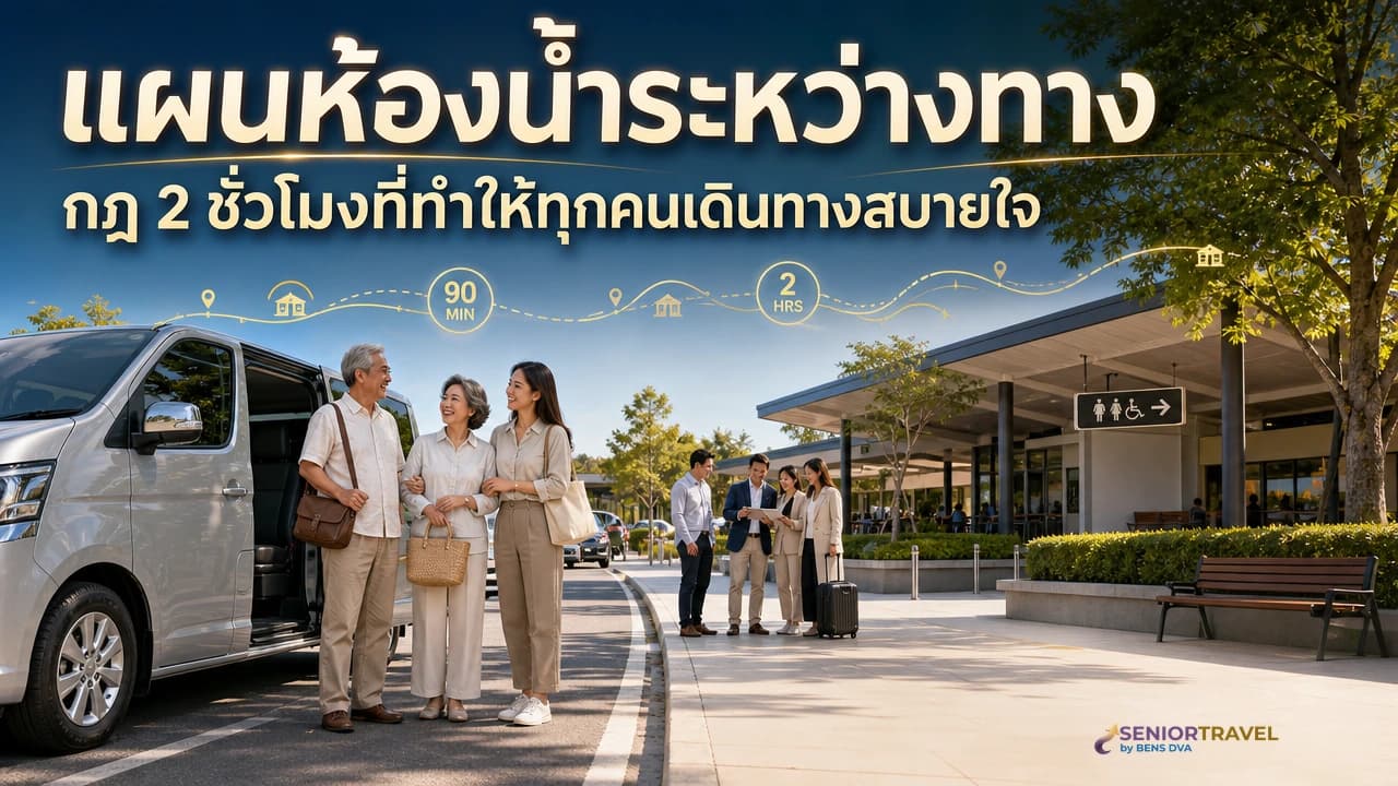 แผนห้องน้ำระหว่างทาง กฎทุกสองชั่วโมงที่ทำให้ทริปผู้สูงวัยไม่มีดราม่า