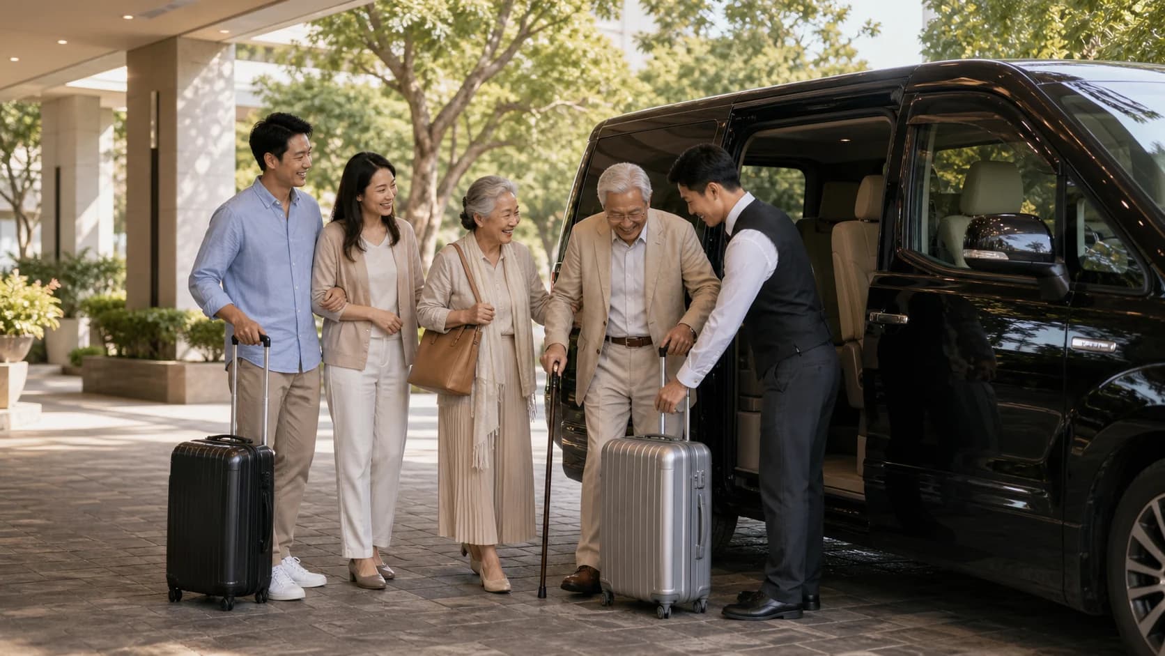 บริการเช่ารถพร้อมคนขับสำหรับผู้สูงอายุ Van Alphard Minivan รับส่งถึงที่ 9 ประเทศ โดย Senior Travel